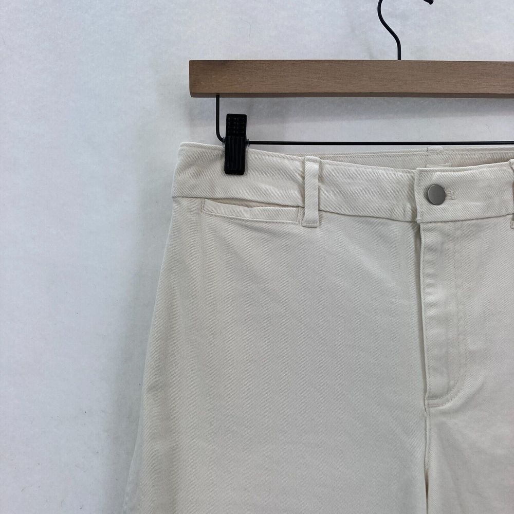 GAP Cream Wide Leg Crop Pants. 10 Tall - Picture 3 of 15